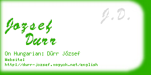 jozsef durr business card