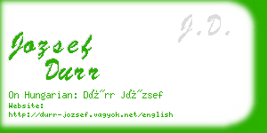 jozsef durr business card